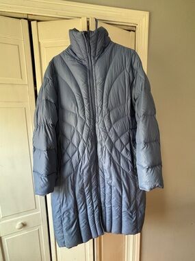 L.L. Bean Women's Long Light Blue Puffer Coat